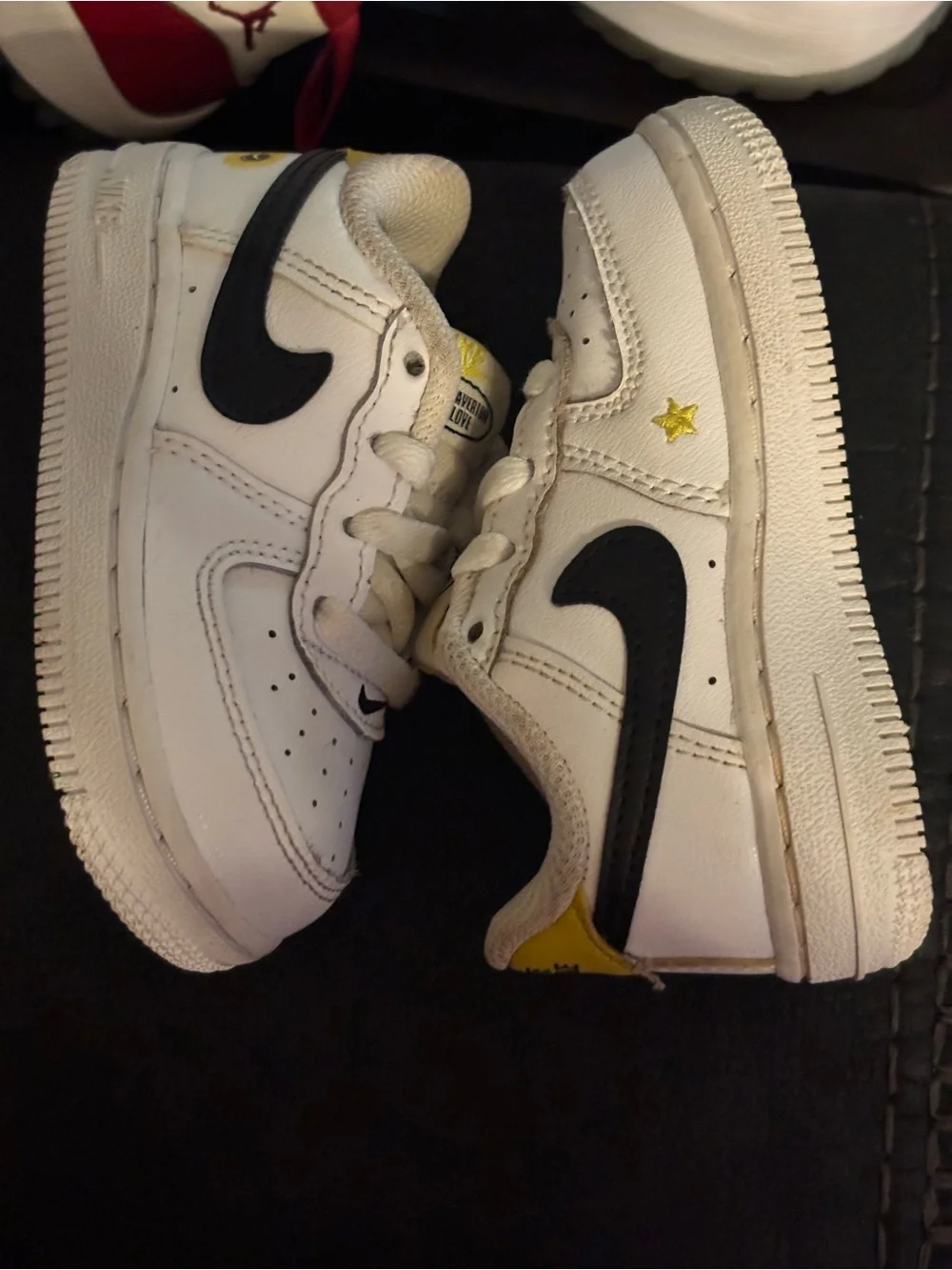 Nike Kids' Force 1 LV8 'Have A Nike Day' White & Black Sneakers